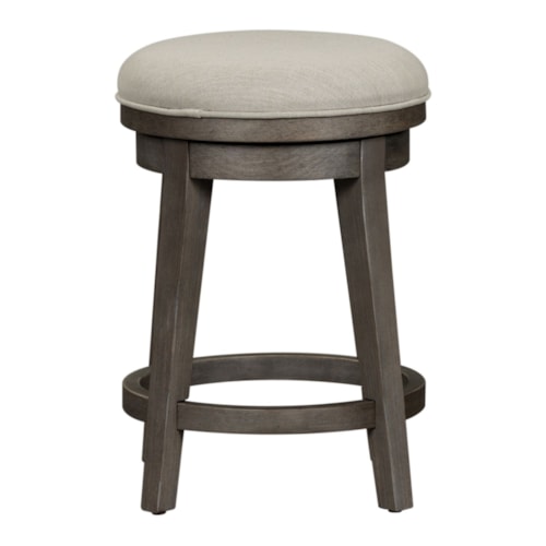 Contemporary Upholstered Swivel Stool