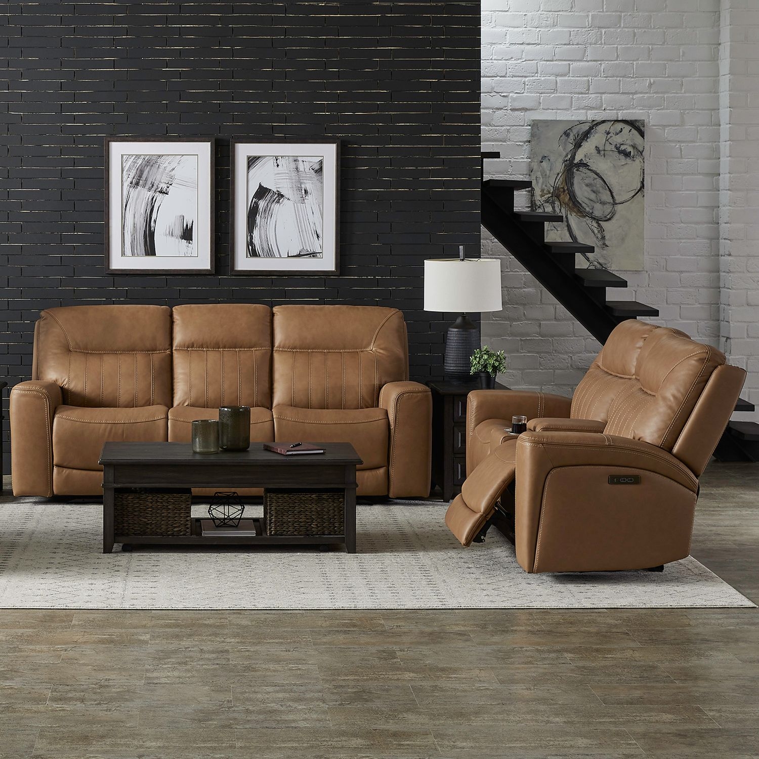 Power Reclining Sofa and Loveseat