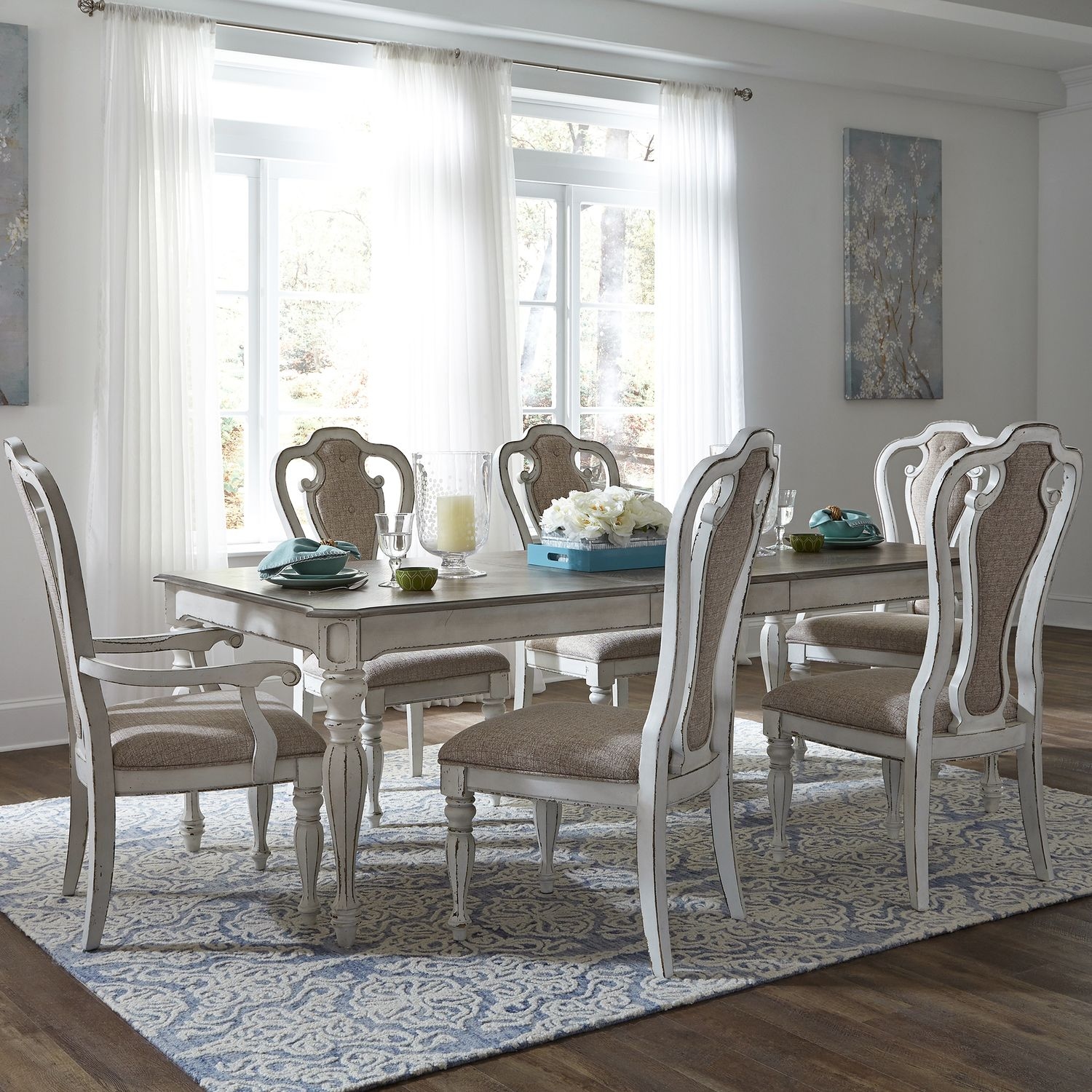 Liberty Furniture Magnolia Manor 7-Piece Rectangular Table Set