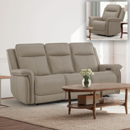 Power Reclining Sofa and Recliner