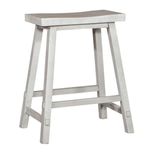 Transitional 24" Sawhorse Counter Height Stool