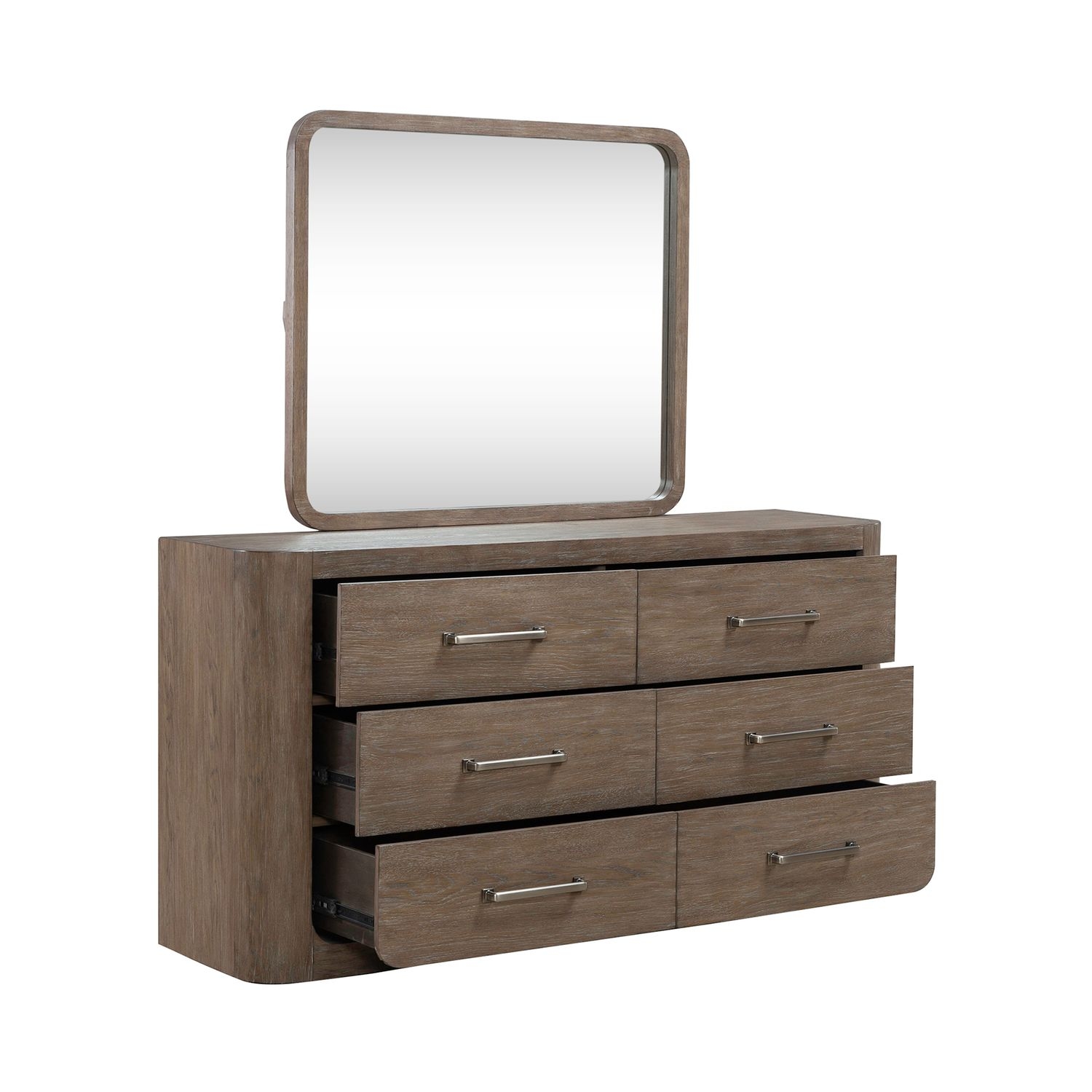 Liberty Furniture South Bend 6-Drawer Dresser and Mirror