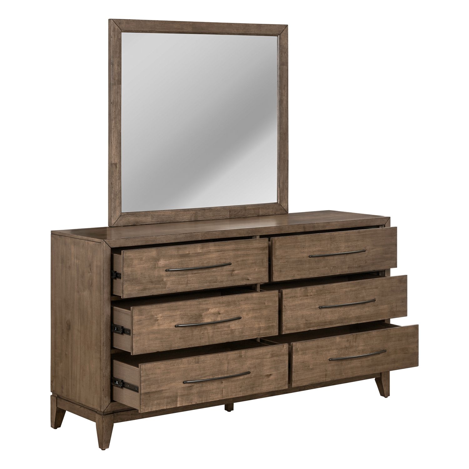 Liberty Furniture Shaker Lakes 6-Drawer Dresser with Mirror
