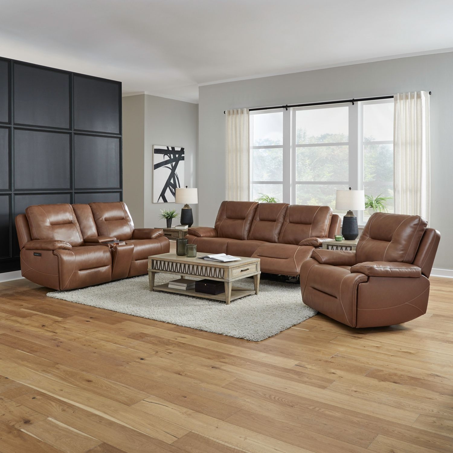 Liberty Furniture Cameron Sofa, Loveseat, and Recliner Set