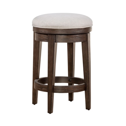 Transitional Console Swivel Stool