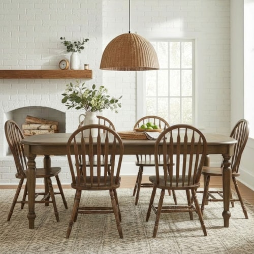 Transitional 7-Piece Dining Room Set