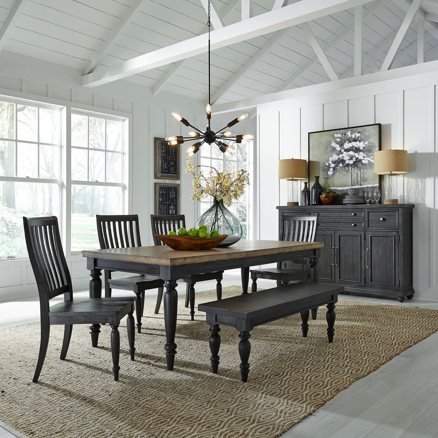 Liberty Furniture Harvest Home 6-Piece Rectangular Table Set