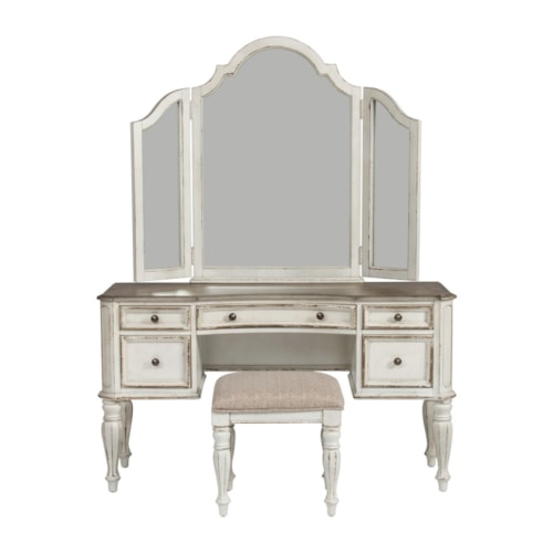 Traditional 5-Drawer Bedroom Vanity Set