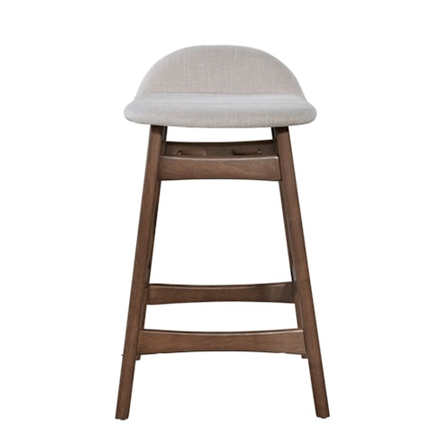 Mid-Century Modern Upholstered Counter Chair