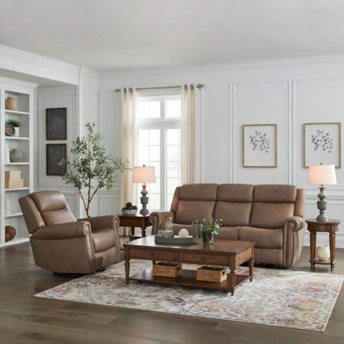 2-pc. Triple Power Reclining Living Room Set with USB Charging Ports