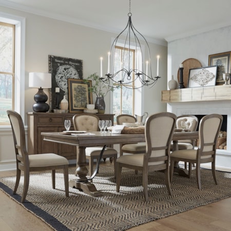 7-Piece Trestle Dining Set