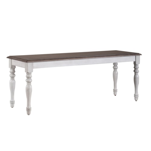 Farmhouse Bench with Two Tone Finish