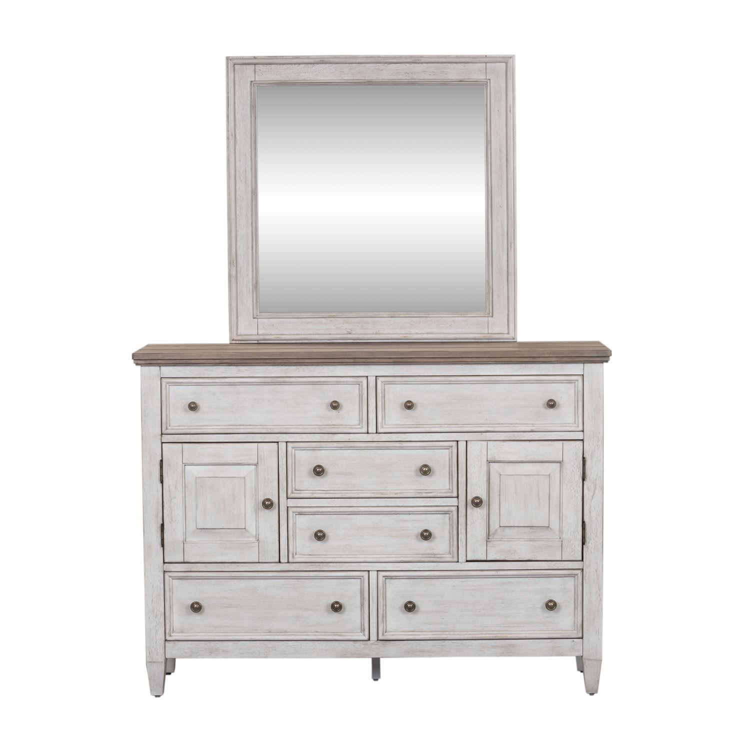 Dresser and Mirror Set