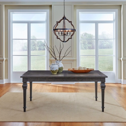 Traditional Rectangular Dining Table with 18" Leaf