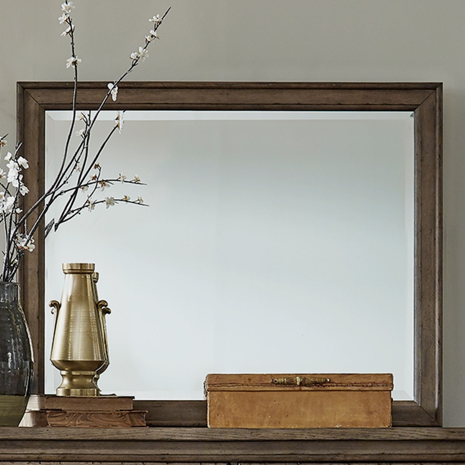 Liberty Furniture Americana Farmhouse Landscape Dresser Mirror