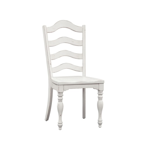 Traditional Style Ladder Back Side Chair