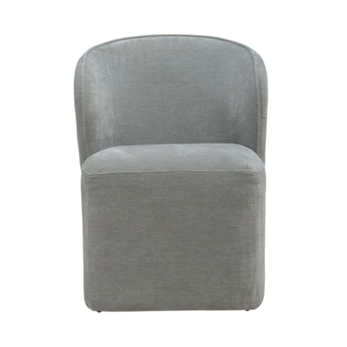 Transitional Accent Dining Chair with Casters