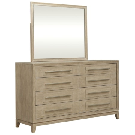 8-Drawer Dresser and Mirror