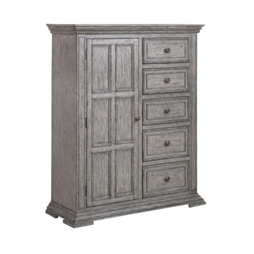 Relaxed Vintage Door Chest with Distressed Finish