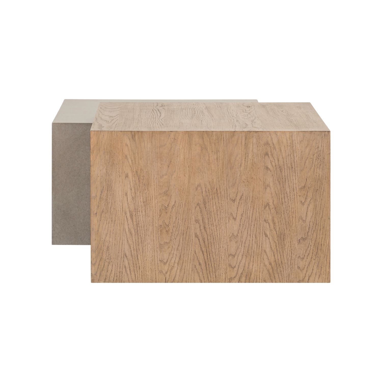 Faux-Concrete Cocktail Table w/Two-Tone Top