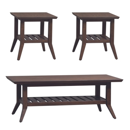 Contemporary 3 Piece Occasional Table Set