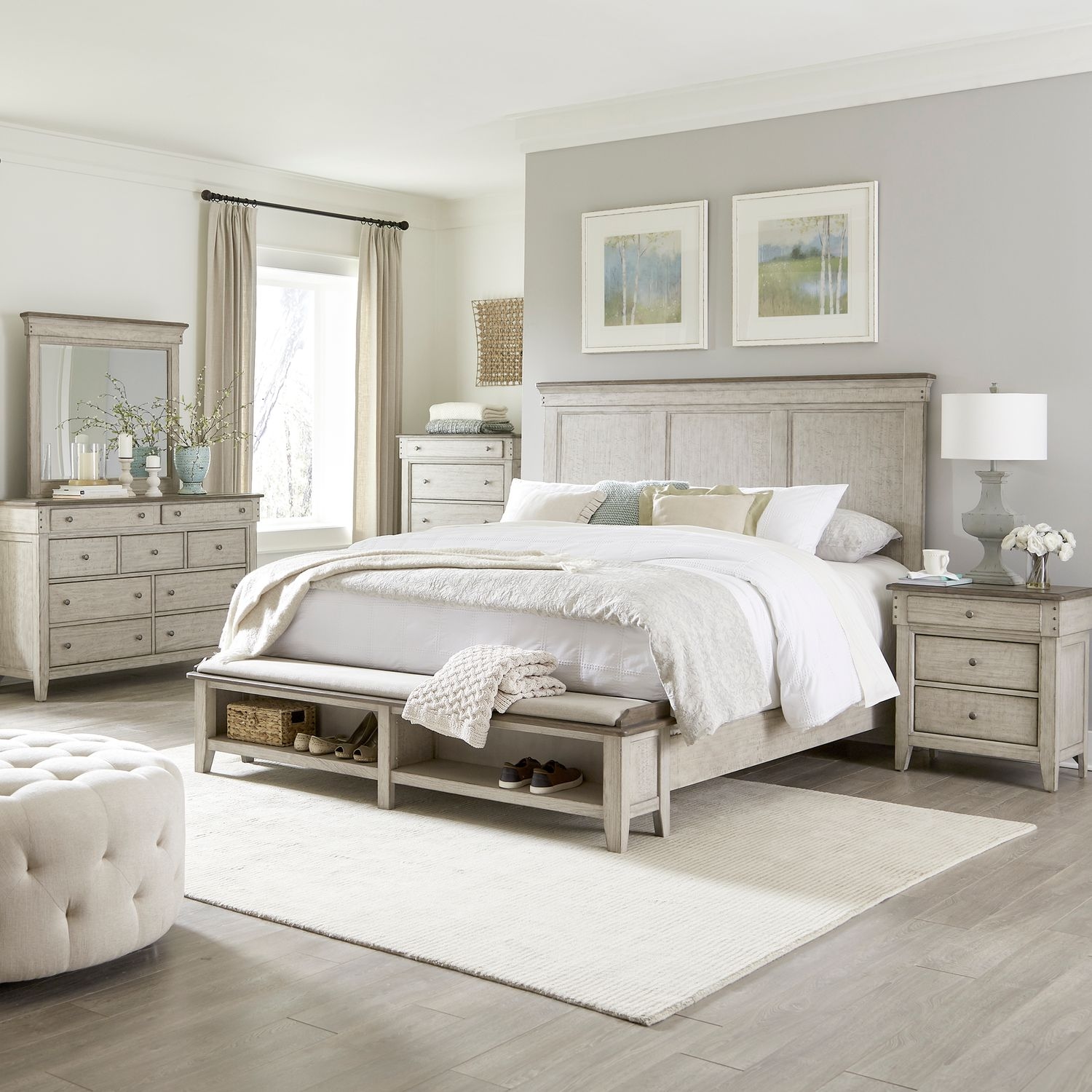 Liberty Furniture Ivy Hollow 5-Piece Queen Panel Storage Bedroom Set