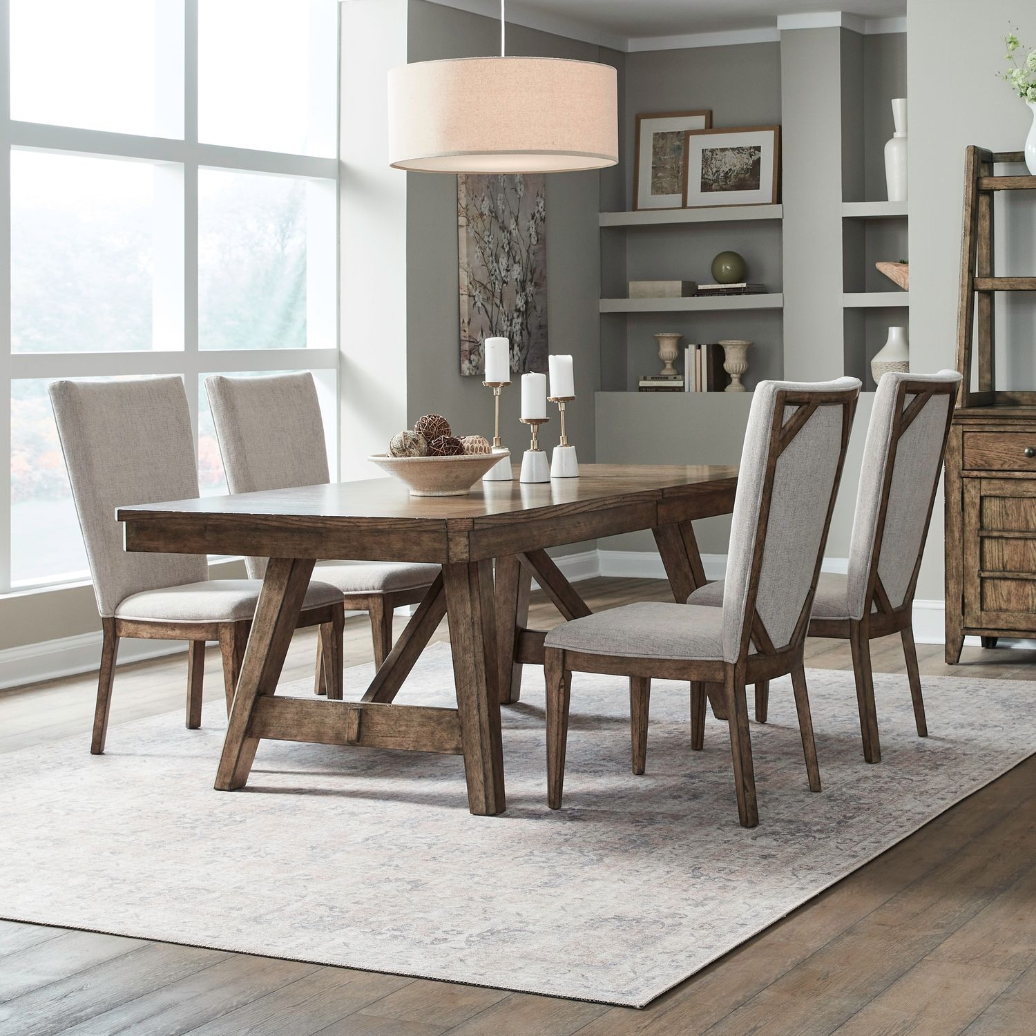 5-Piece Trestle Table Set
