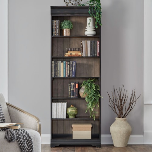 Traditional 84" Bookcase with Adjustable Shelves