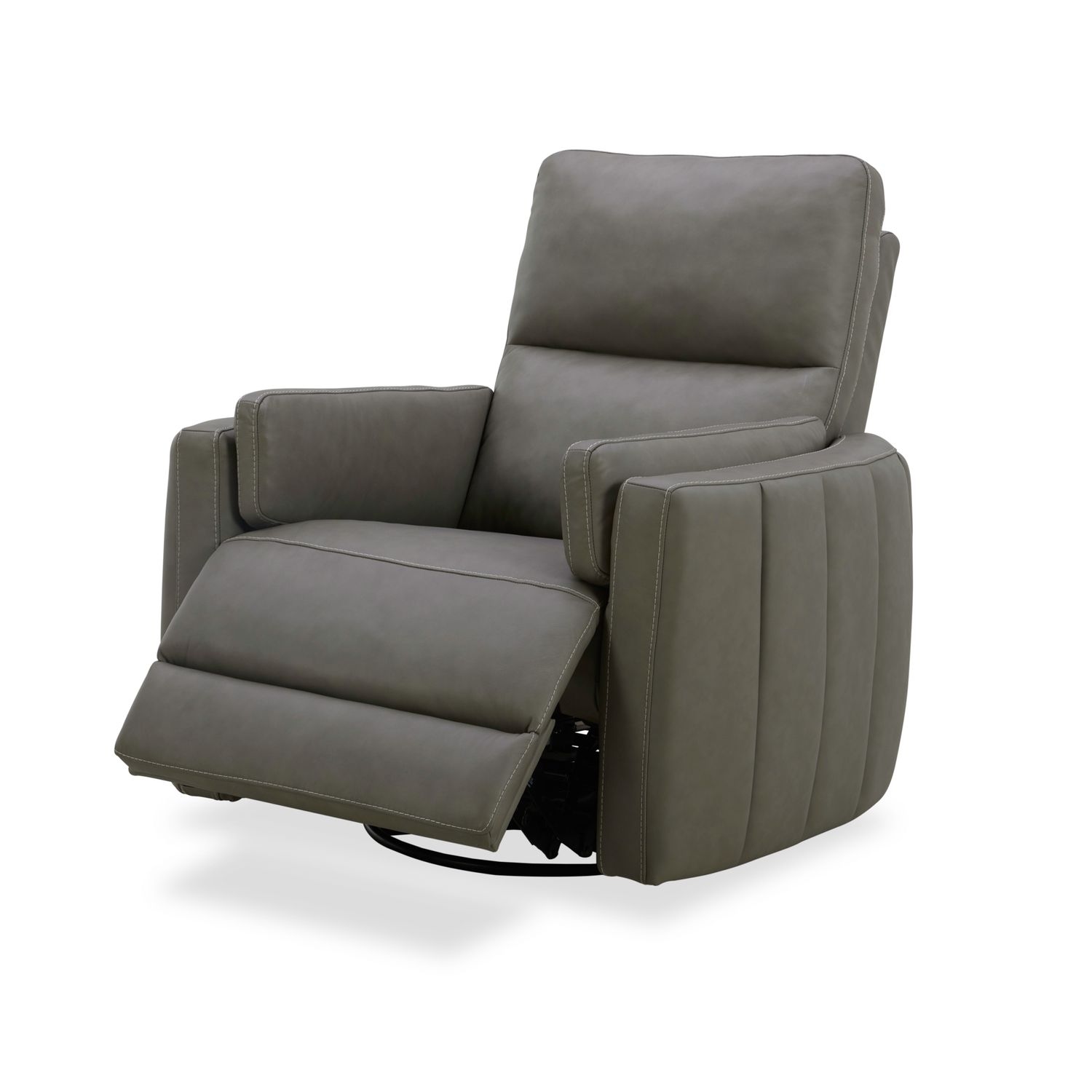 Swivel Glider Power Recliner w/Arm Pillows