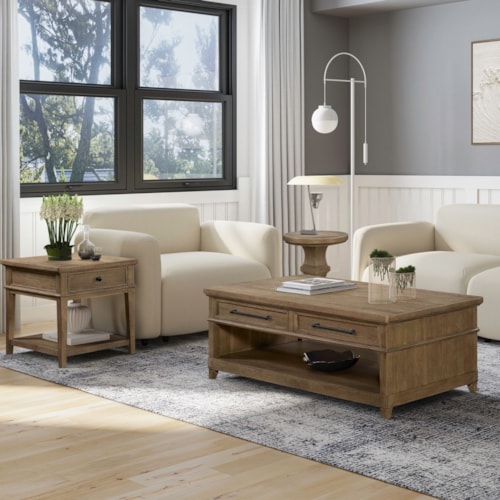 Transitional 3-Piece Set with Hidden Storage