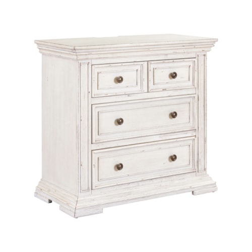 Relaxed Vintage 3-Drawer Nightstand with Charging Port