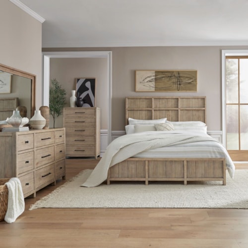Transitional 3-Piece Queen Panel Bedroom Set