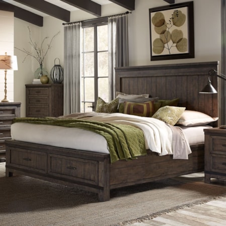 2-Drawer Queen Storage Bed