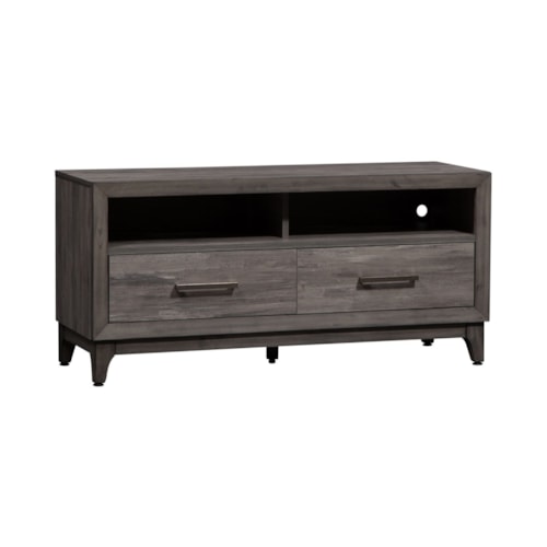 Contemporary 47 Inch TV Console in Driftwood Gray Finish