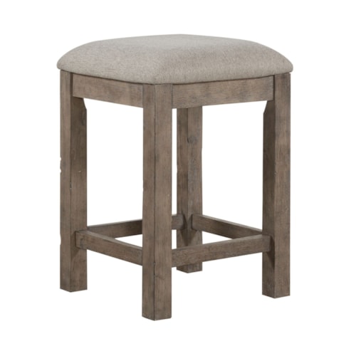 Contemporary Console Stool with Upholstered Seat