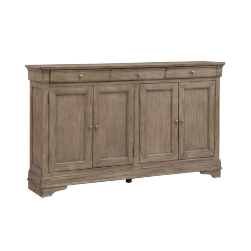Transitional Hall Buffet with Felt-Lined Drawers