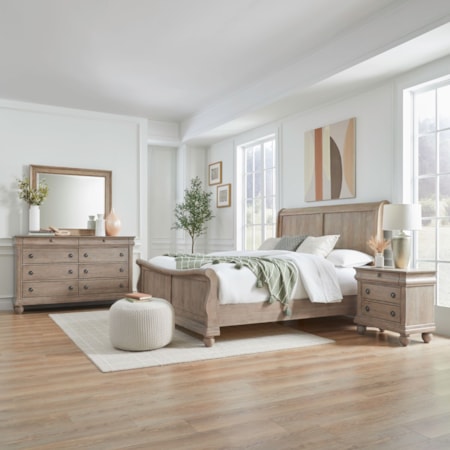 Queen Sleigh Bed Set