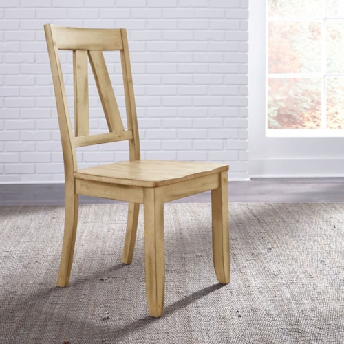 Farmhouse Dining Side Chair with Splat Back