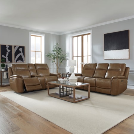 Power Reclining Sofa & Loveseat Set