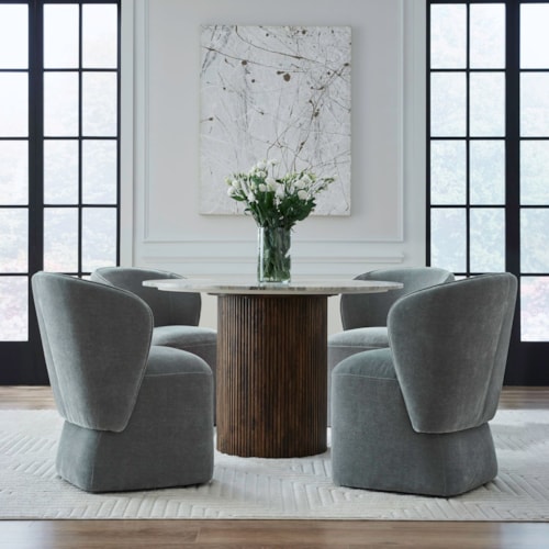 Transitional Accent Dining Chairs - Set of 4