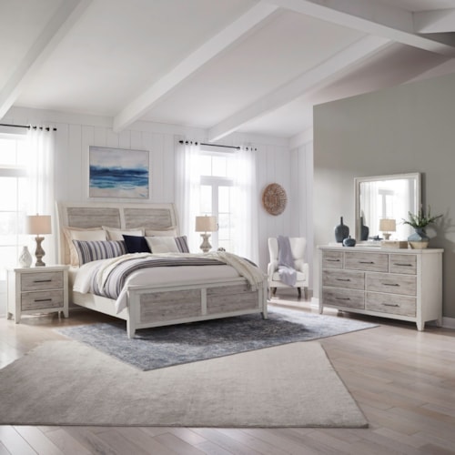 Farmhouse 4-Piece Queen Sleigh Bedroom Set