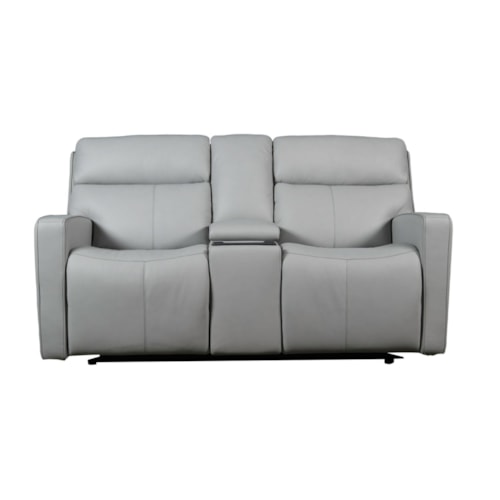 Contemporary Reclining Loveseat with Center Console