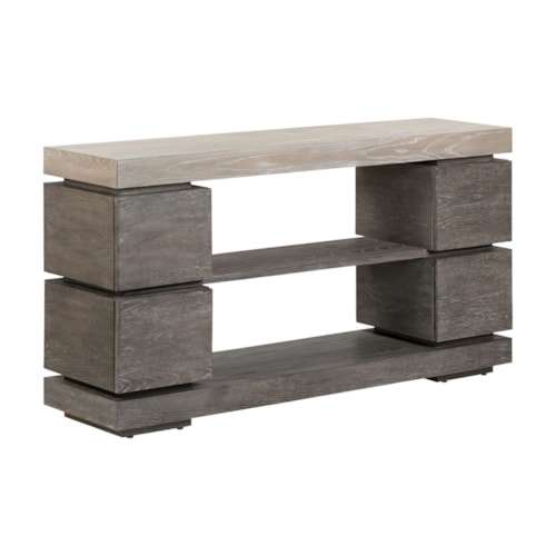 Rustic Cottage 60" Sofa Table with Floating Drawers