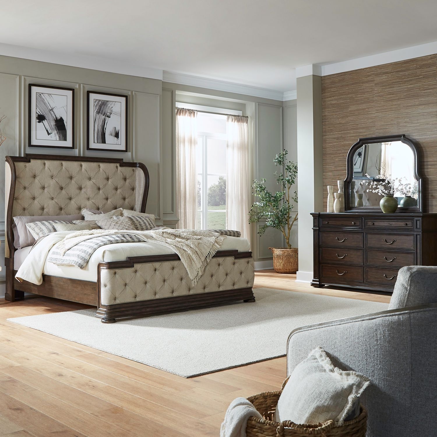Liberty Furniture Provence Park 3-Piece Queen Shelter Bedroom Set