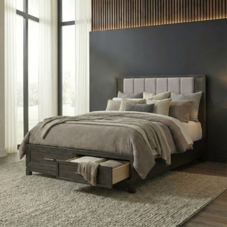 Upholstered Queen Storage Bed