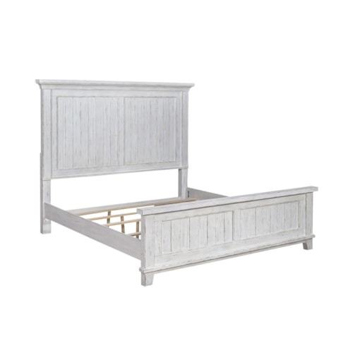 Farmhouse Queen Panel Bed with Heavy Crown Molding