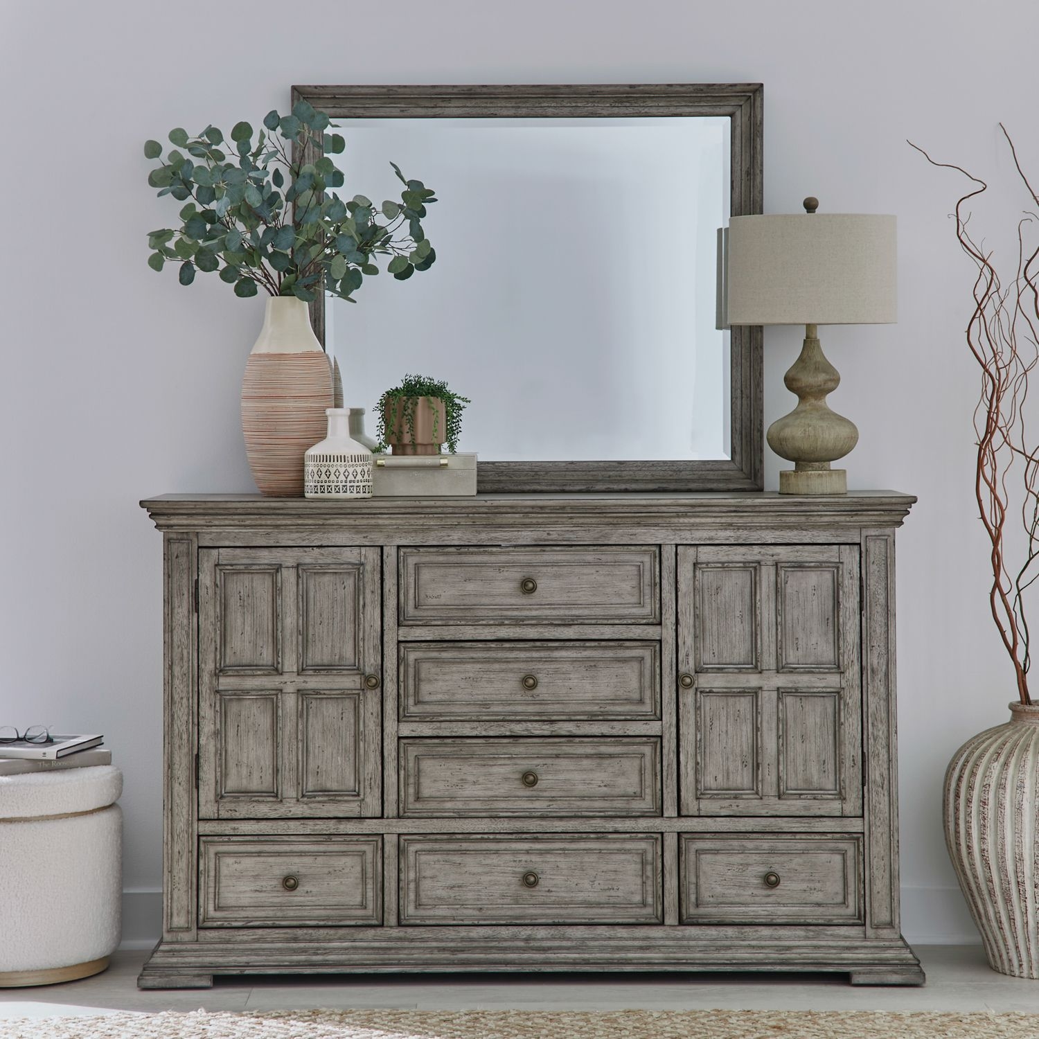 Liberty Furniture Big Valley Dresser & Mirror