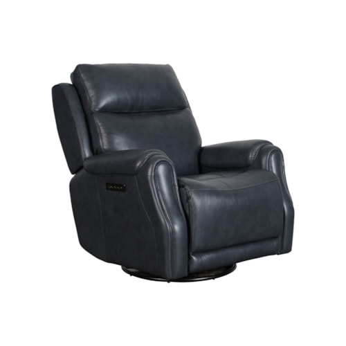 Transitional Swivel Glide Power Recliner with Power Headrest and Lumbar