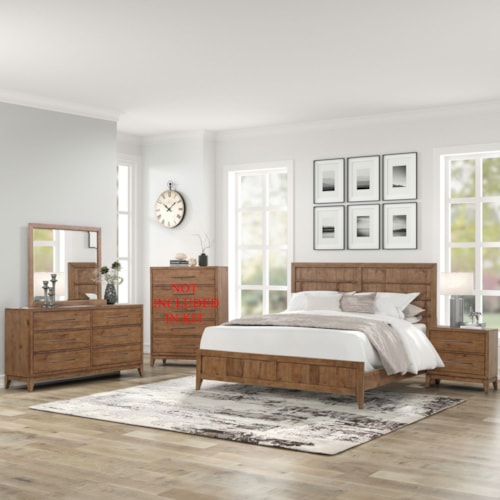 Transitional 4-Piece California King Bedroom Set