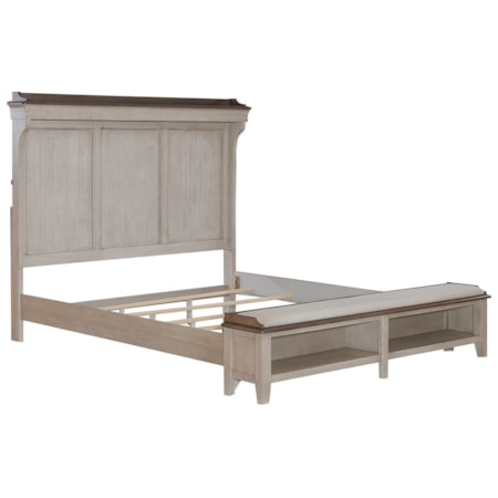 King Mantle Storage Bed